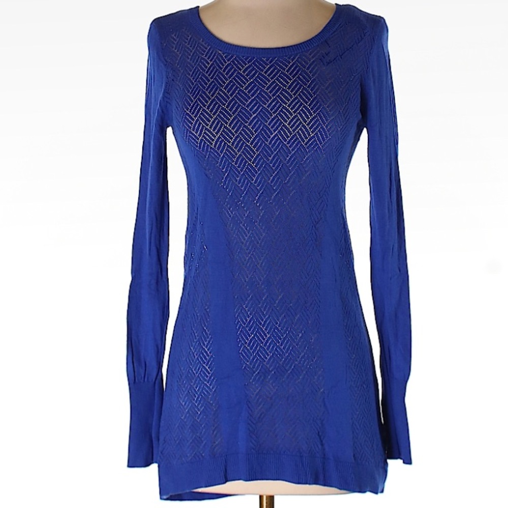Wearing your heart on your sleeve blue sweater (S)